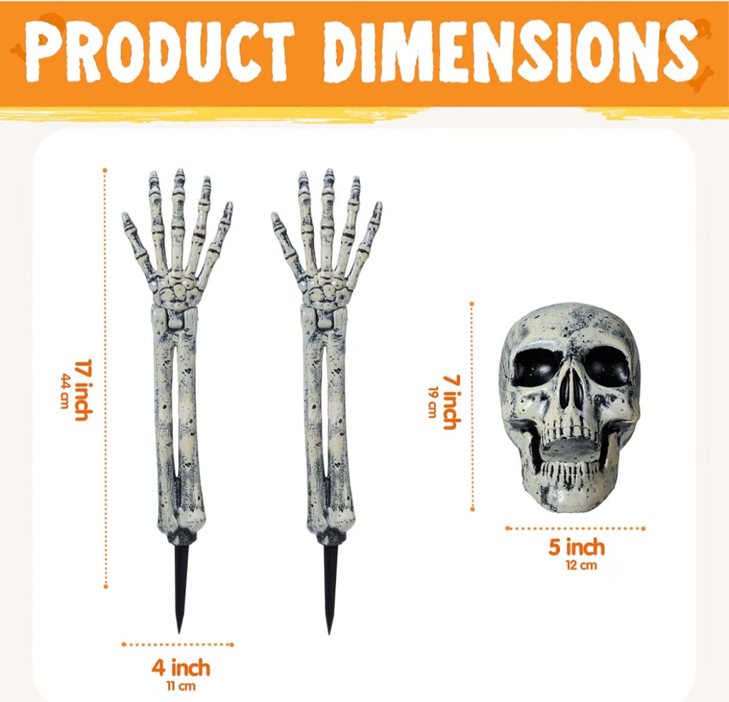 JOYIN 3 Pcs Halloween Skeleton Decorations
