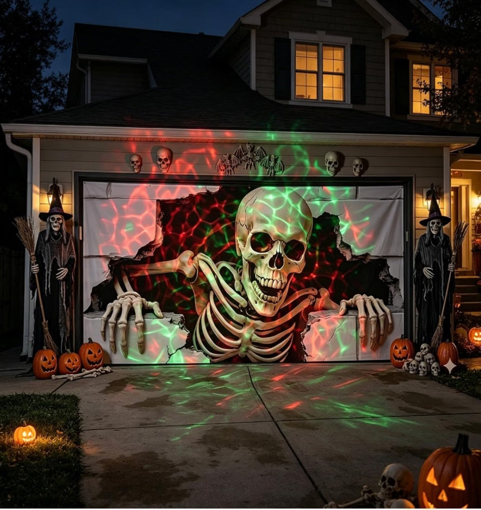 7 x 16 ft Halloween Garage Door Cover Halloween Decorations Outdoor