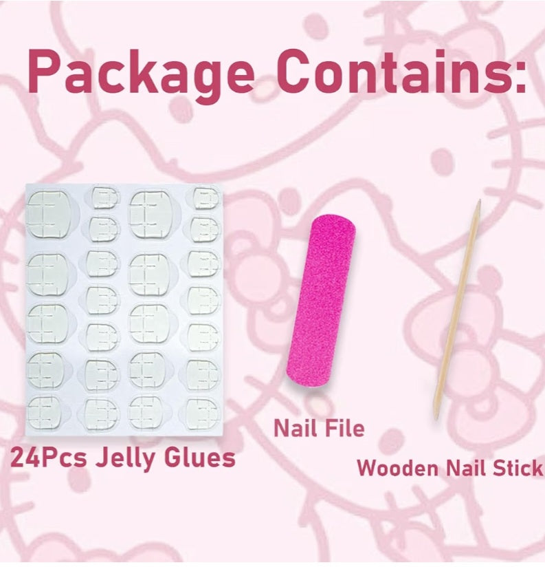 Pink Glitter French Tip