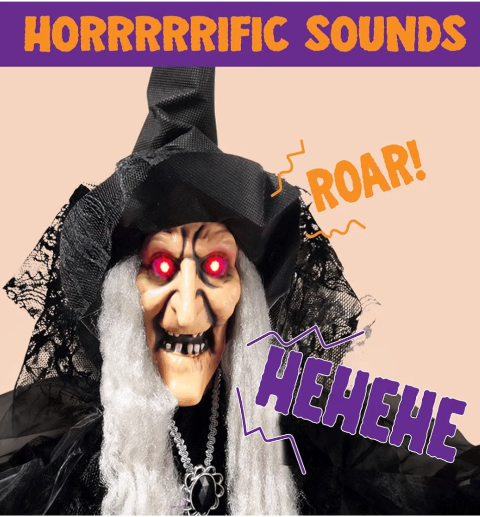 JOYIN 47” Animated Witch Halloween Decorations